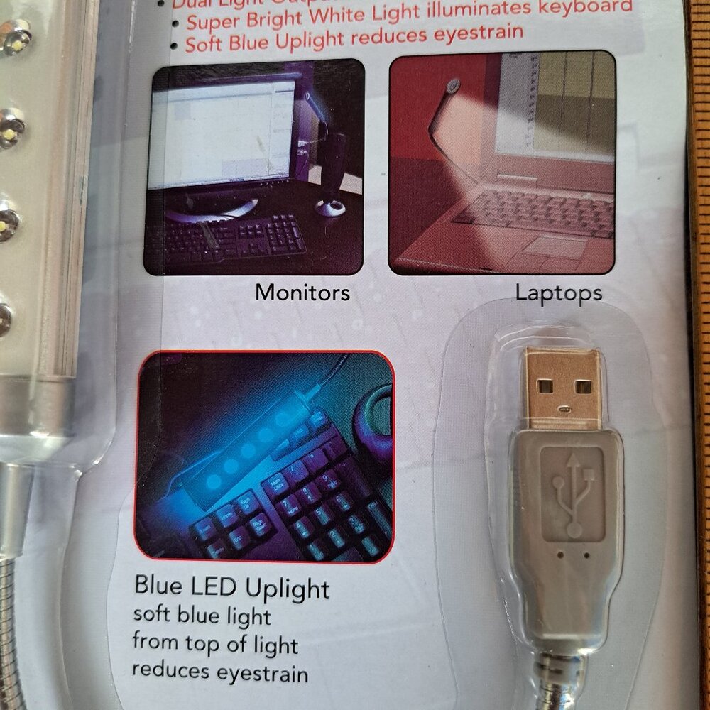 rite lite USB Operated LED Computer Light 8" Neck - Picture 6 of 8
